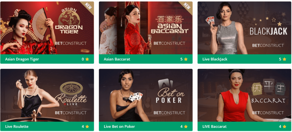 Play Live Casino Games