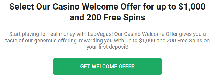 Leo Vegas Casino - Welcome Bonuses and Games in Canada