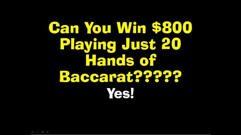Can you win $800 in just 20 baccarat shoes?