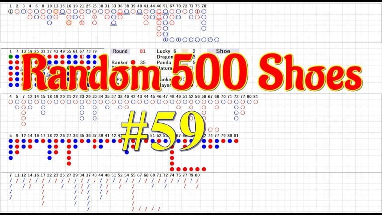 Baccarat Simulator (105) – Random 500 Shoes (59) 百家乐模拟器,百家乐记录表 바카라 출목(6매,중국점) (105) – 랜덤슈 (59)