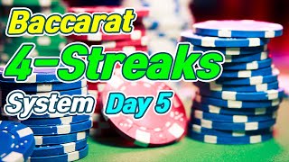 Baccarat 4-Streaks System – Day 5