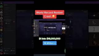 World record Roobet crash game #roobet #roobetcrash #worldrecord #gambling #crypto #shorts