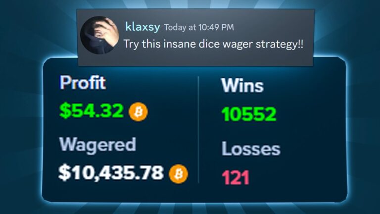 MY FANS DICE WAGERING STRATEGY IS INSANE! (Stake)